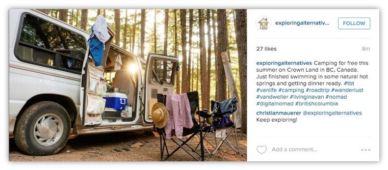 instagram captions tell a story