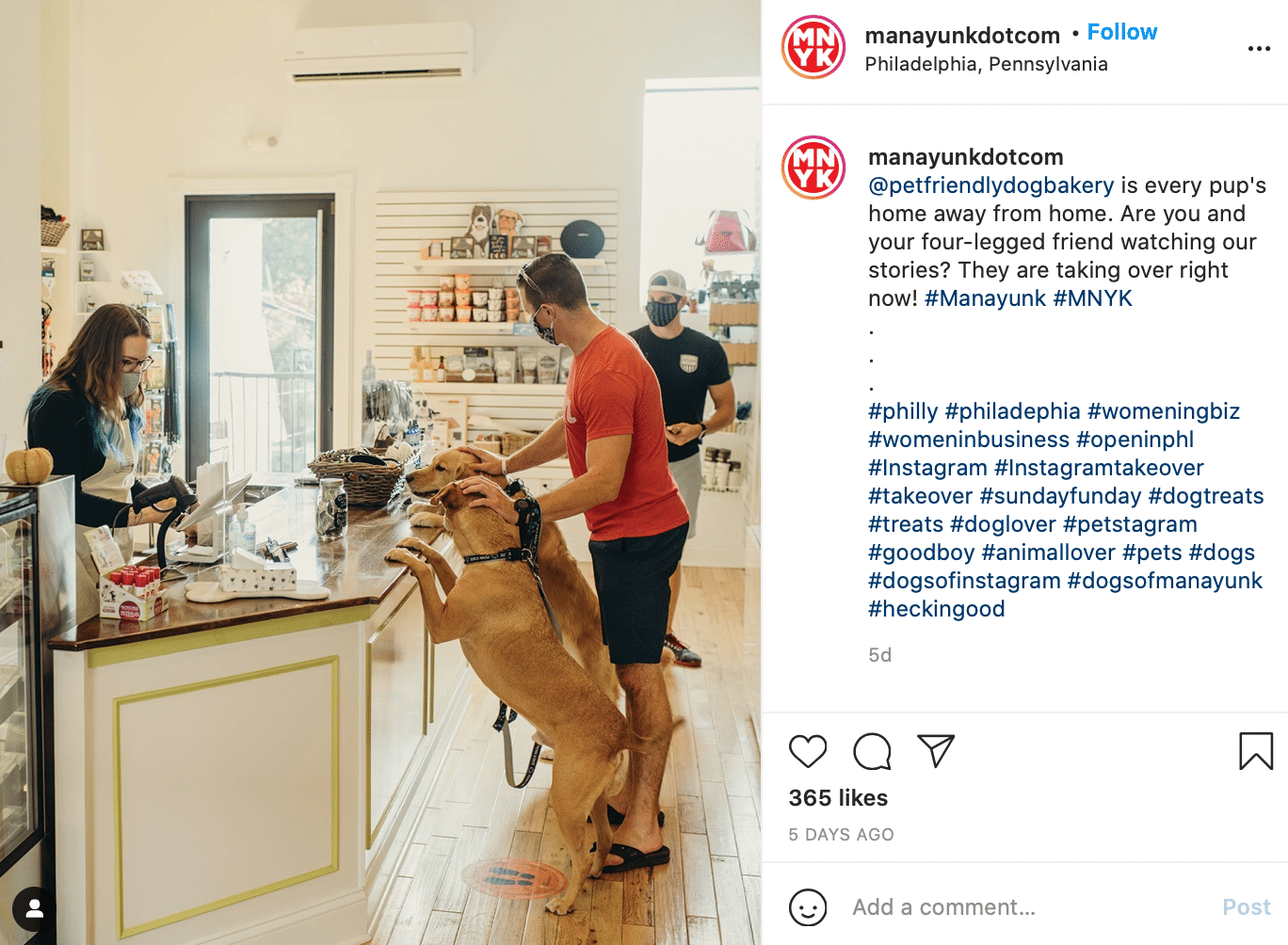 Instagram takeover example 