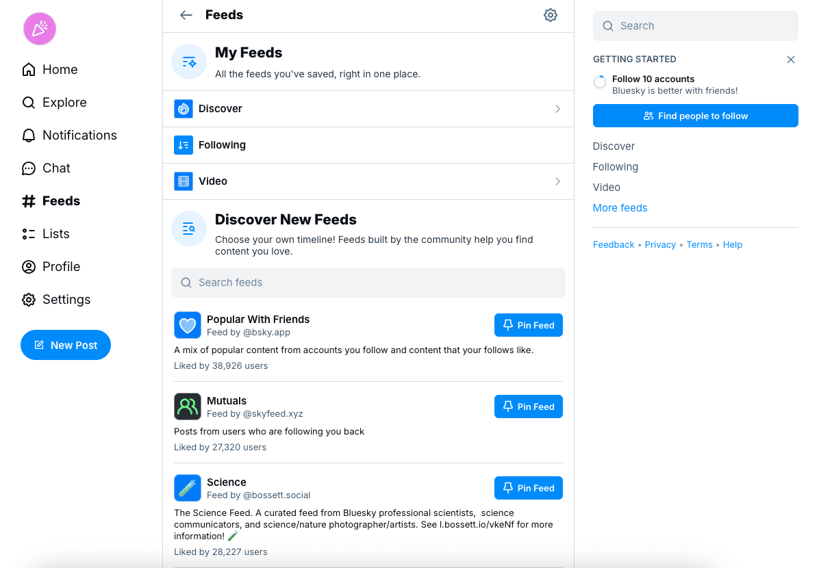 Bluesky feed