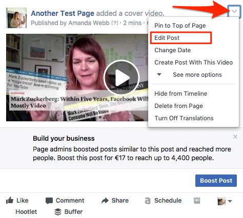 Editing facebook cover videos
